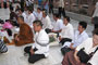 Venerable Phrakhru Sitthiwarakhom and Buddhist pilgrims join in prayers and meditation.