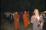 Venerable Phrakhru Sitthiwarakhom and his members being given a traditional welcome by the Abbot of Namsai temple and local people on his arrival to Namsai temple, November 3-7, 2011.